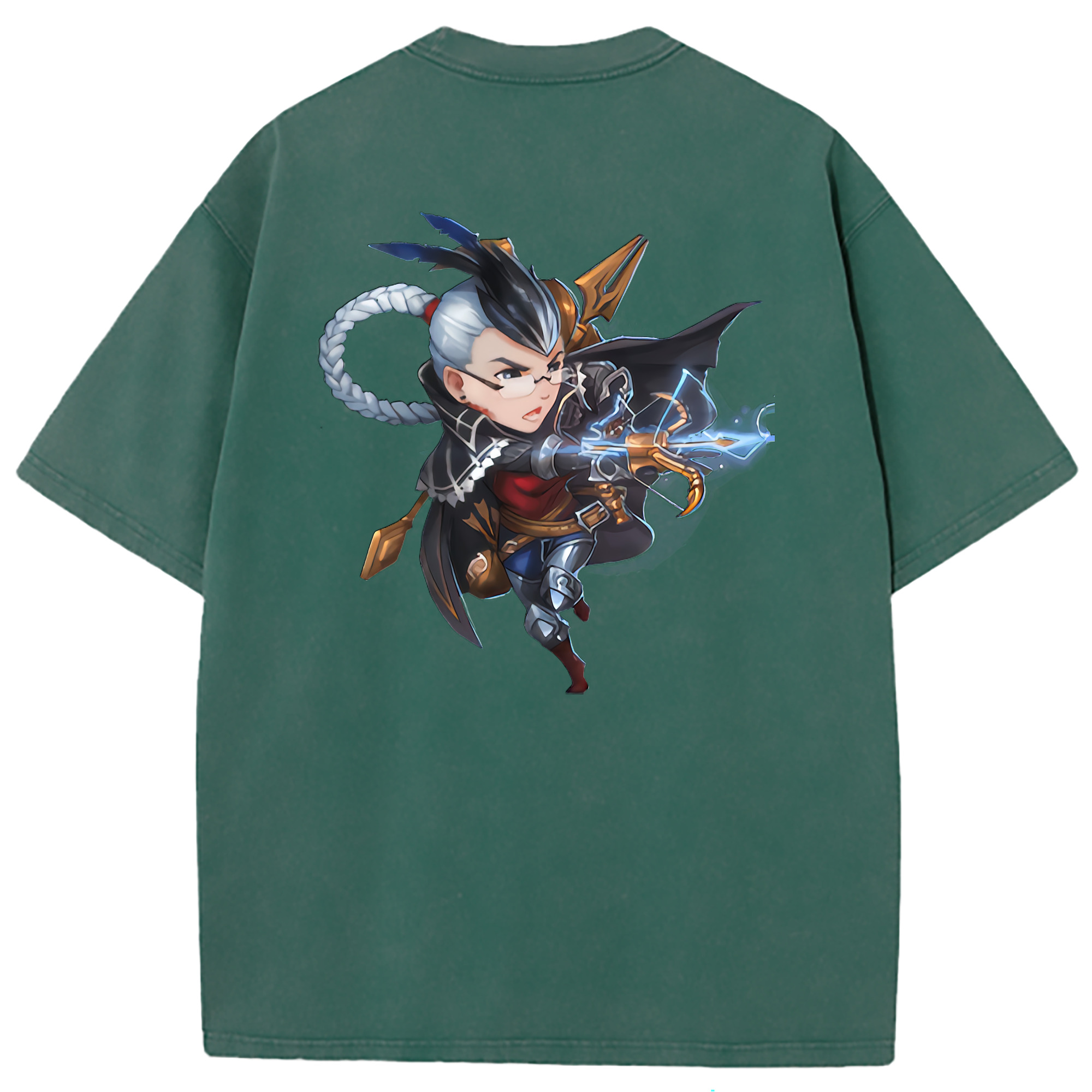 （画像用） リーグ・オブ・レジェンド League of Legends LOL 綿100% ヴィンテージ風 半袖Tシャツ（背面プリント）